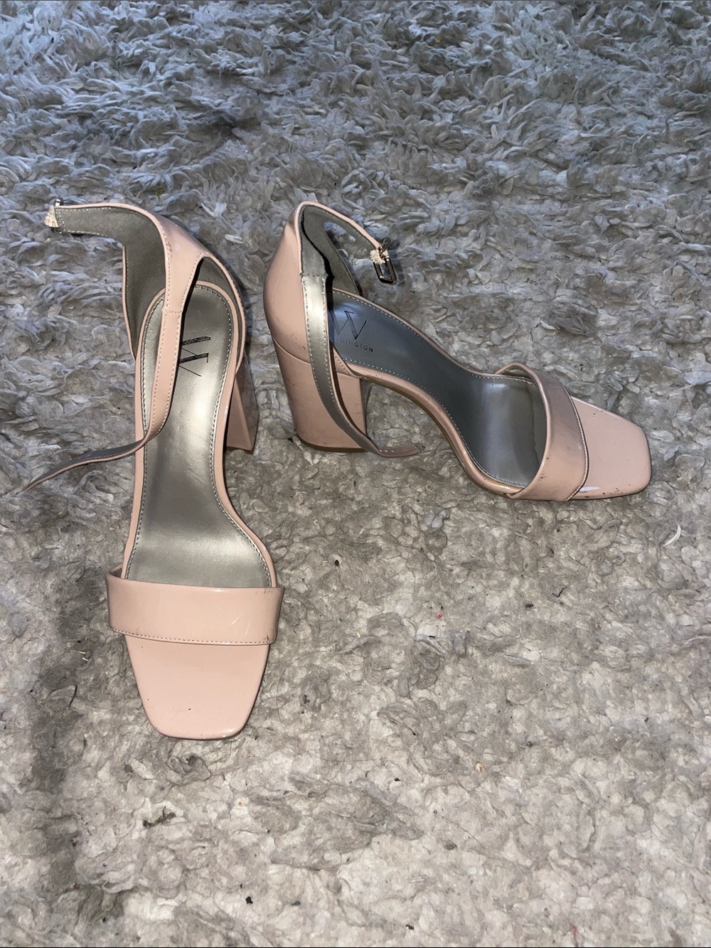 Worthington Blush Pink Block Heels with Ankle Strap